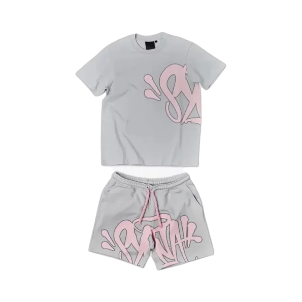 SYNA WORLD SHORT-SET GREY-PINK