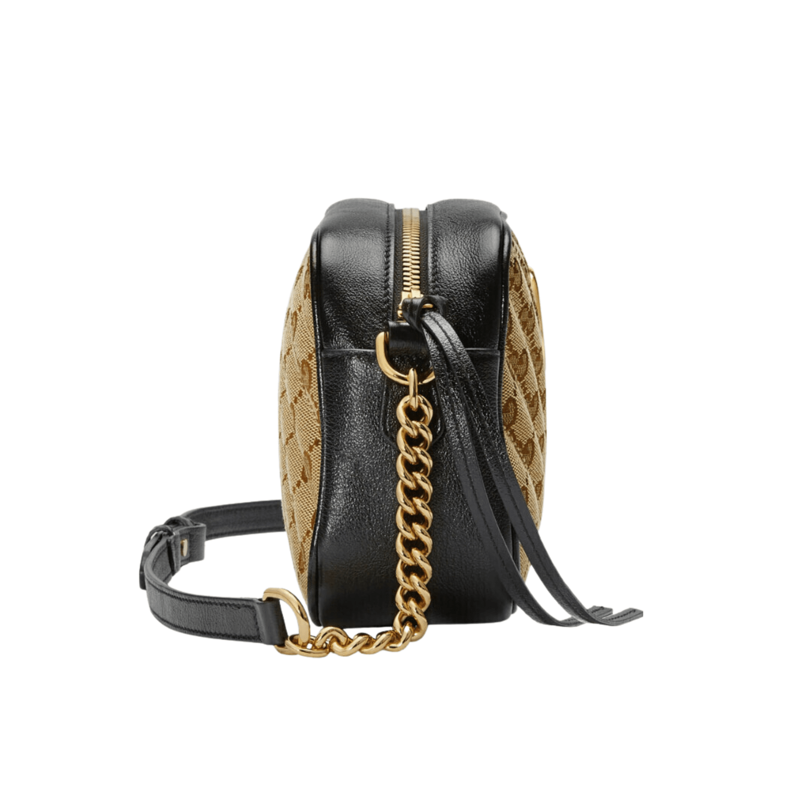 BORSA A SPALLA DONNA GG MARMONT MATELASSÉ PICCOLA BEIGE/EBANO - immagine 3