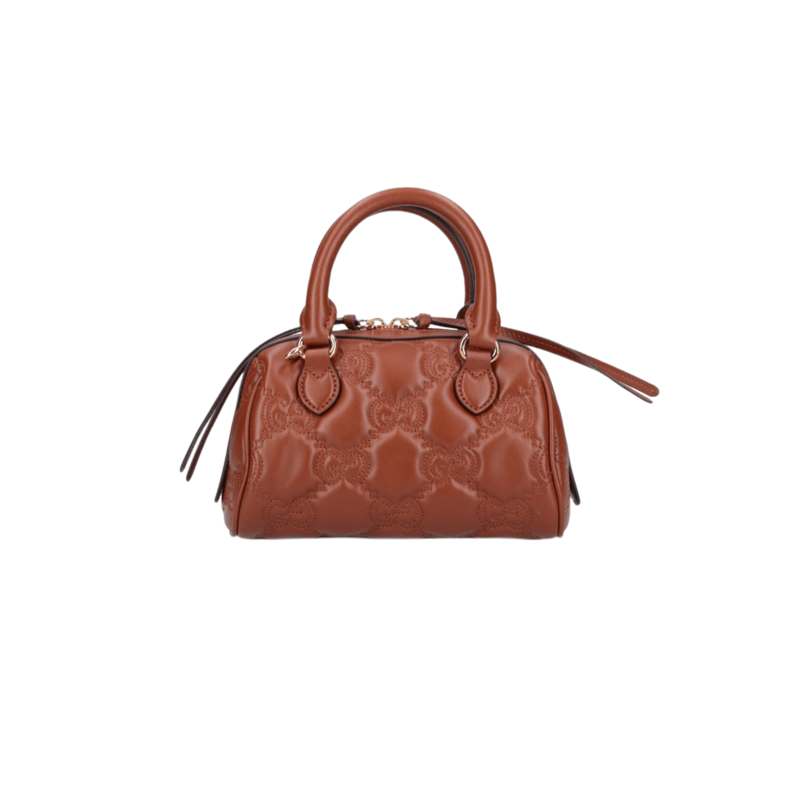 BORSA TOTE GG METALESSÉ MARRONE LOGO ORO - immagine 2