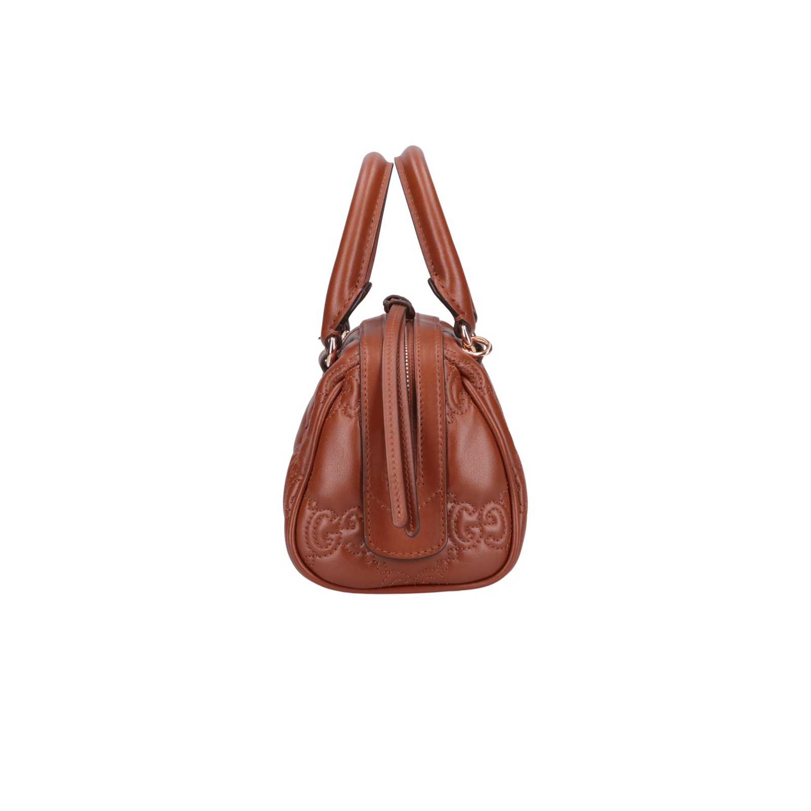 BORSA TOTE GG METALESSÉ MARRONE LOGO ORO - immagine 3