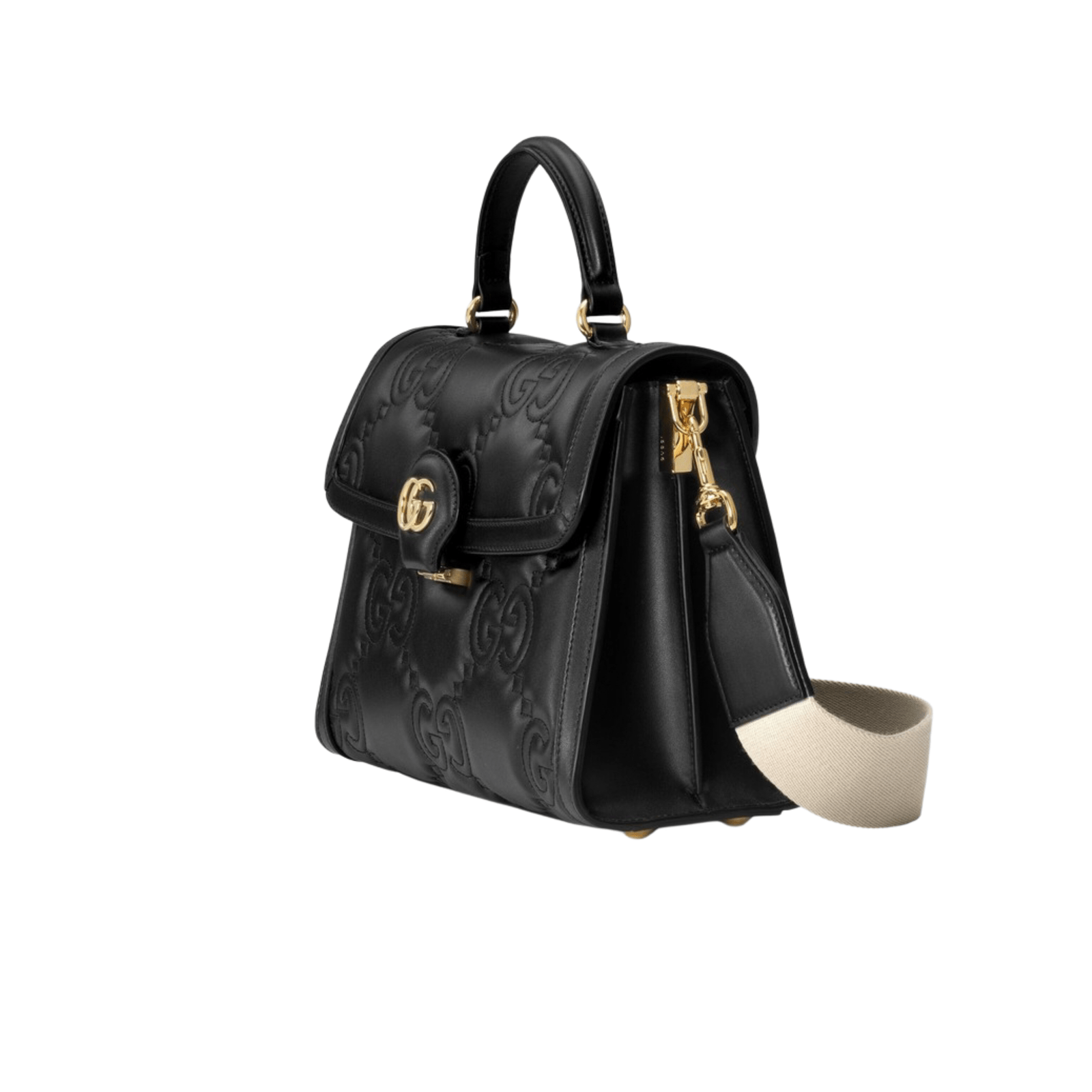 BORSA A MANO IN PELLE GG METELASSÉ IN PELLE MORBIDA NERA - immagine 3