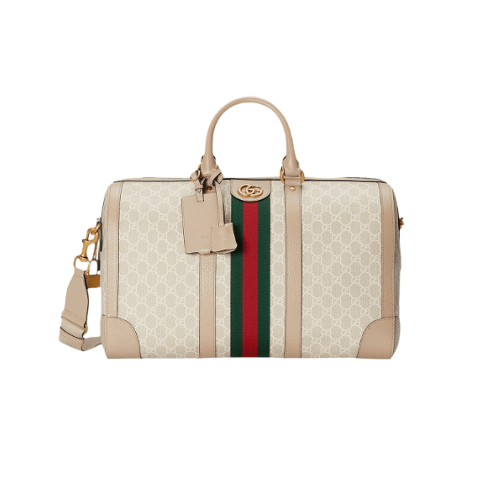 BORSONE SAVOY MEDIA GG SUPREME BIANCA BEIGE WEB VERDE