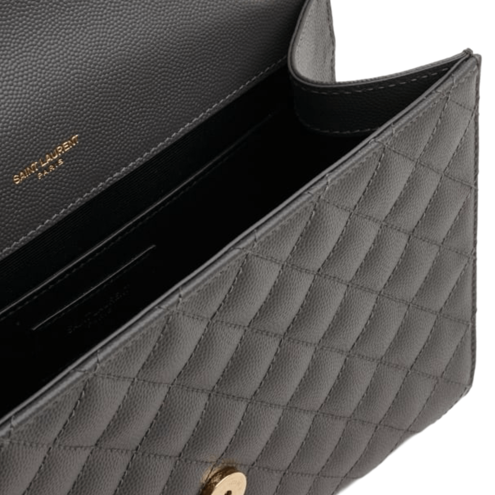 BORSA A TRACOLLA ENVELOPE MEDIA GRIGIA LOGO GOLD - immagine 4