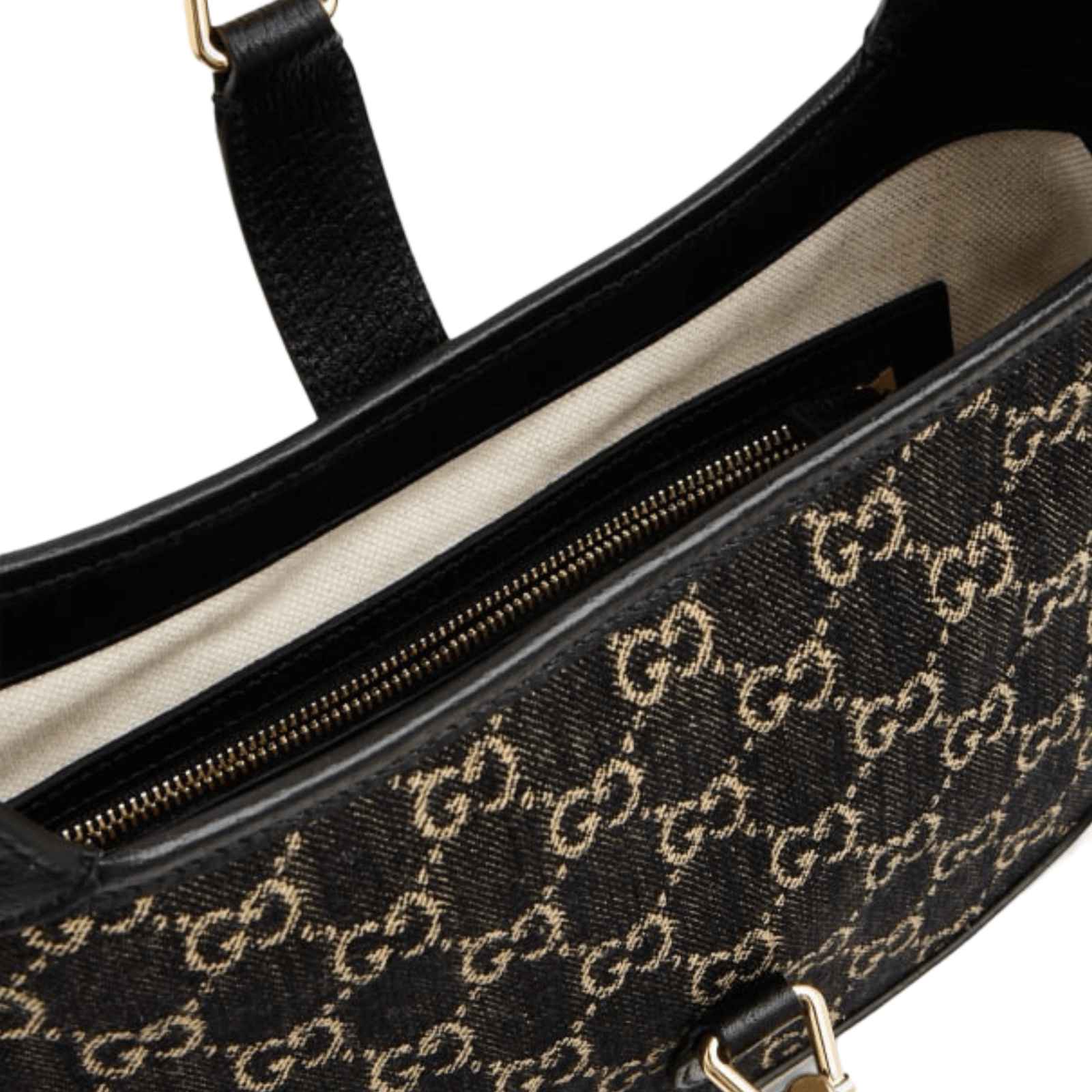 BORSA A TRACOLLA PICCOLA HOBO JACKIE 1961 SUPREME GG NERO AVORIO - immagine 4