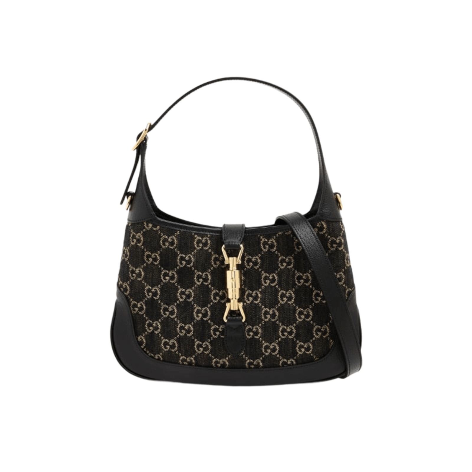 BORSA A TRACOLLA PICCOLA HOBO JACKIE 1961 SUPREME GG NERO AVORIO