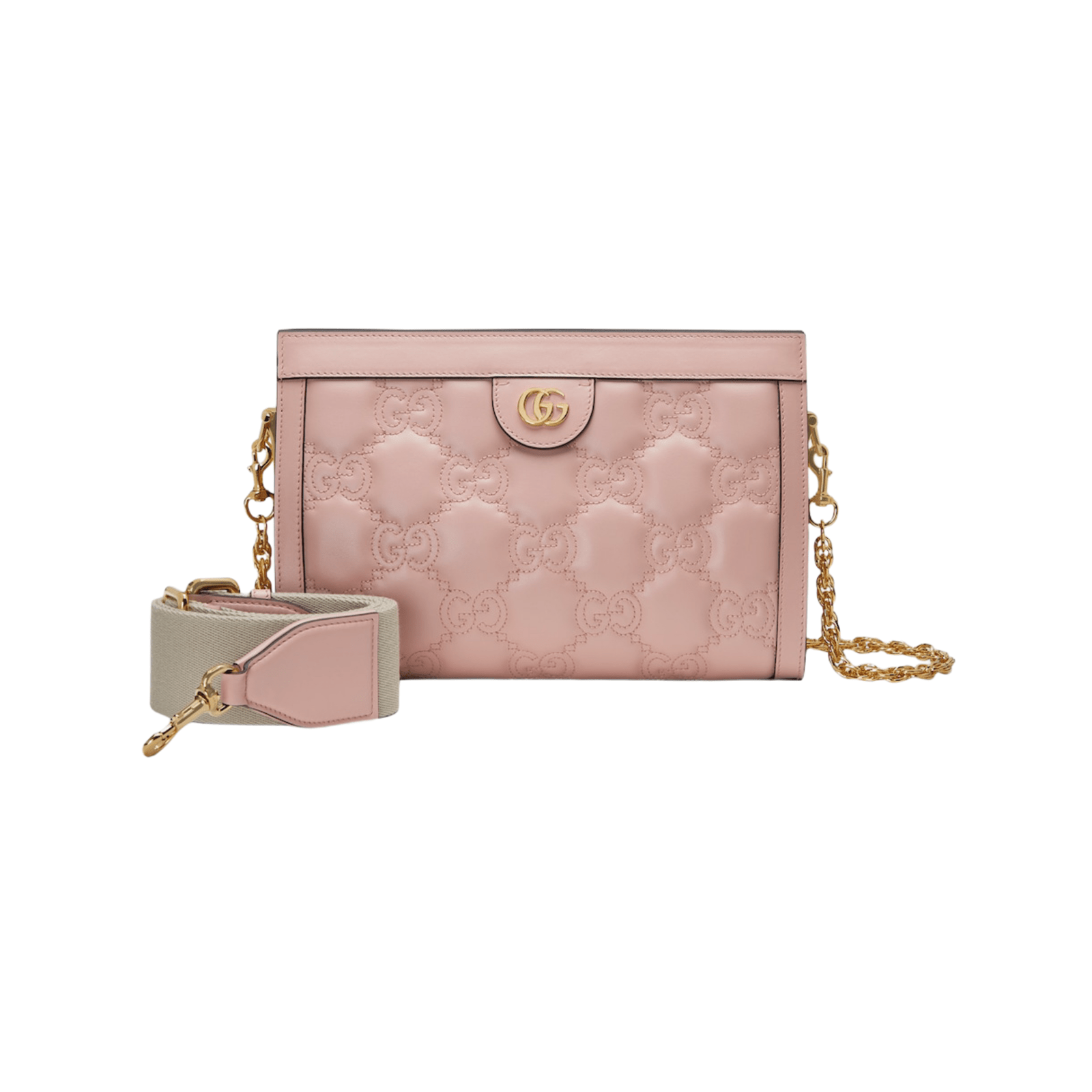 BORSA GG MATELASSÉ MISURA PICCOLA IN PELLE ROSA - immagine 3